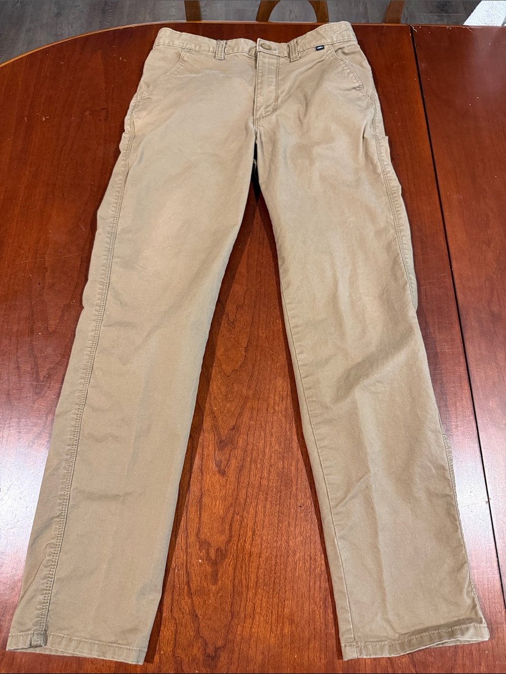 Boys Vans Khaki Straight-Leg Chinos - Tan Size 14
